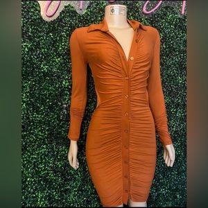 Orange Dress Open Back